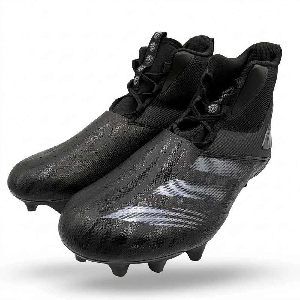 Adidas Adizero Chaos Triple Black Football Cleats Men 11.5 ID9103 *NEW*